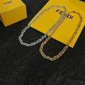 Fendi Novara FF Link Chain Necklace