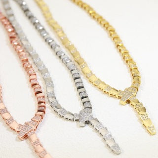 Bvlgari Geometric Link Crystal Necklace – Elegant Luxury Jewelry