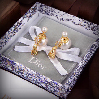 Dior Perle Lumière Chain Drop Earrings
